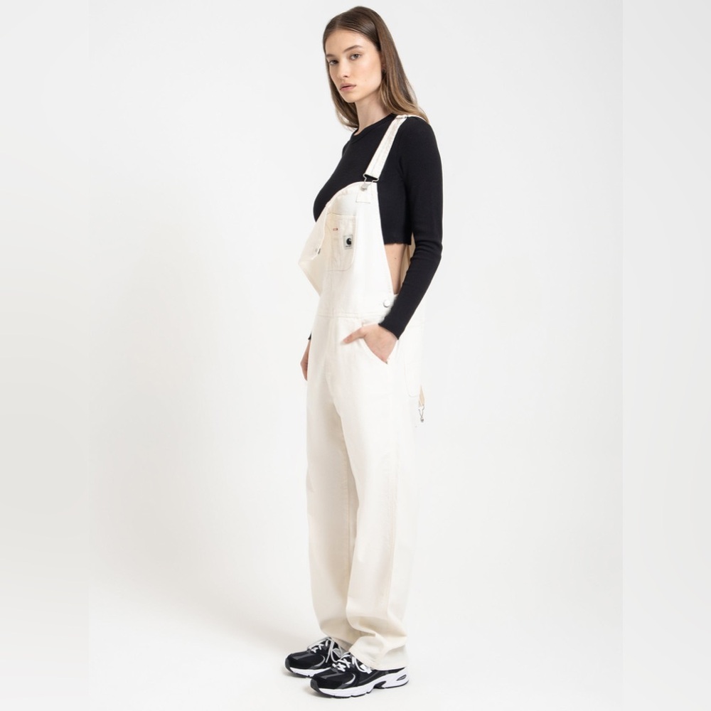 Carhartt WIP Women's Bib Overall Straight - Canvas Wax